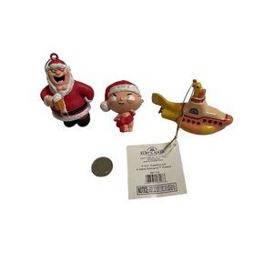 Kurt S. Adler Christmas Ornaments-Yellow Submarine and Family Guy